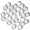 30 12mm Transparent Crystal Flat Oval Beads